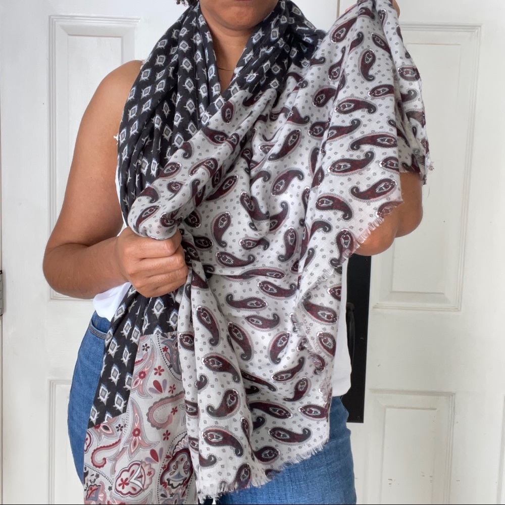 Paisley Multi-print Rectangle Scarf - Picture 3 of 9